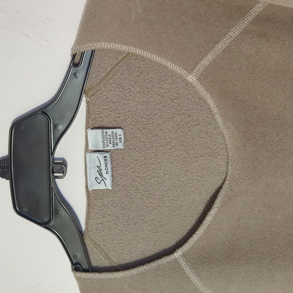 Spa by Chico's beige sweats outfit. Pants size 1, top size 2 - Picture 2 of 3